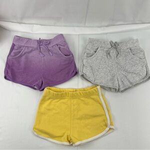 Garanimals - Girl's Shorts - 3 Pack - 5T - Purple, Gray, Yellow - Dolphin Shorts